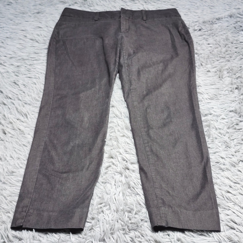 Banana Republic Pants Womens 6 Gray Jackson Fit Cotton Stretch Ankle Slit Chino